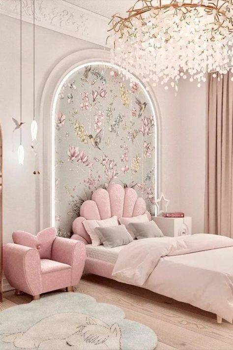 autograph_architecture_design Luxury Kids Bedroom, Shared Girls Room, Girl Room Inspiration, Room Girl, Kids Bedroom Inspiration, Pink Bedrooms, Kids Interior Room, Girl Bedroom Designs, Indie Room