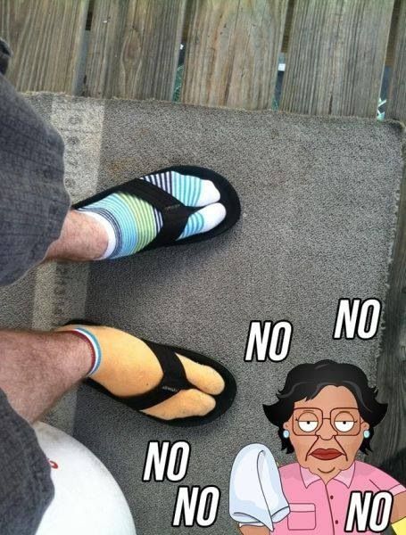 NO NO NO NO NO NO NO. Sandals With Socks, No Meme, Walk The Talk, Through My Window, Awkward Photos, Killing Me, Funny Socks, Socks And Sandals, The Talk