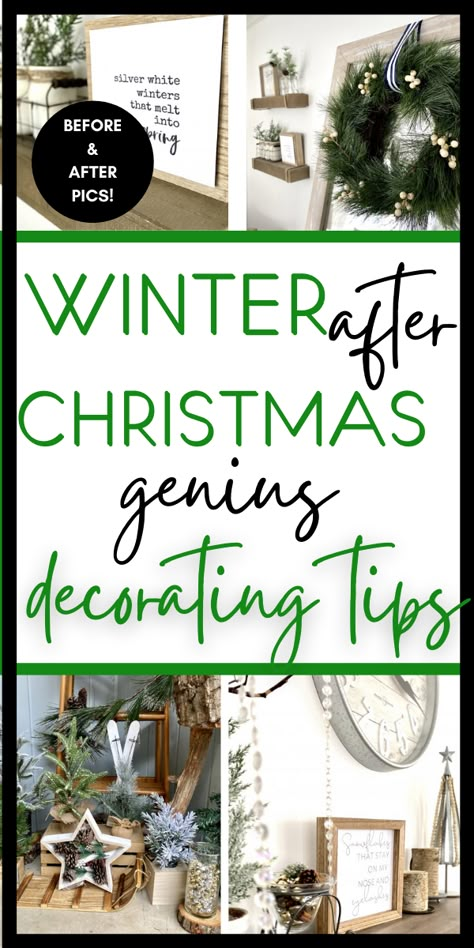 2023 Winter Decor Trends, Winter Decorations For Home After Christmas, Winter Vingette Ideas, Cheap Winter Decor, Country Winter Decor, Winter Cabin Decor Ideas, Diy Winter Wall Decor, Decorating With Snowmen For Winter, Winter Decor 2023