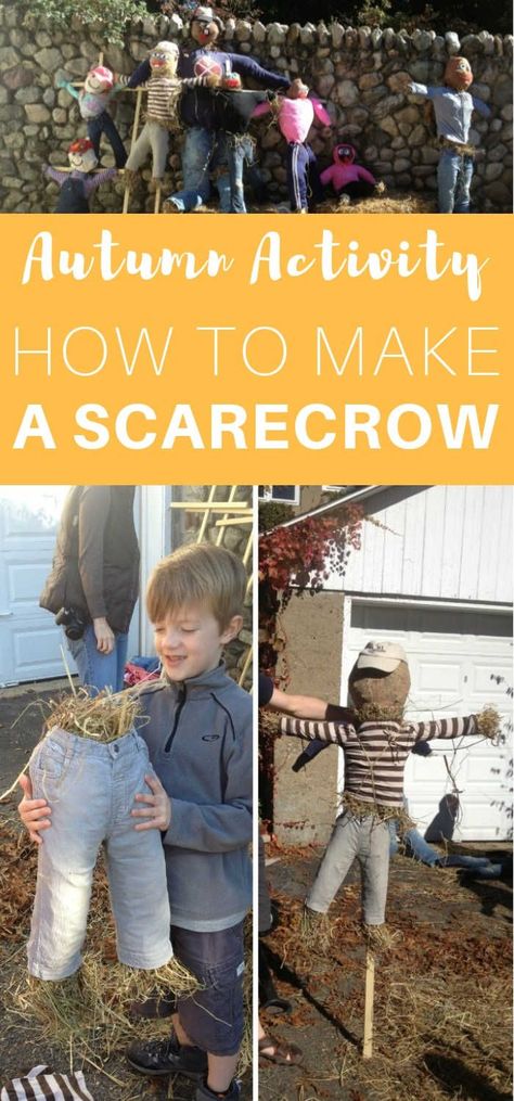 Scarecrow Stem Activity, Diy Mini Scarecrow, Reggio Garden, Make Your Own Scarecrow, Scarecrow Party, Sunny Autumn Day, Scarecrow Ideas, Autumn Activity, Make A Scarecrow