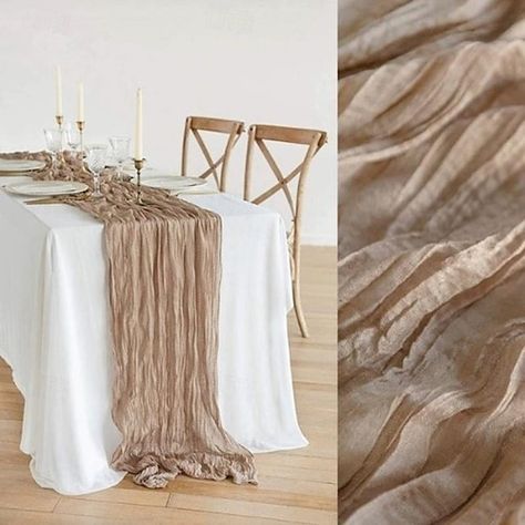 Green Neutral Wedding, Neutral Wedding Ideas, Reception Theme, Rustic Reception, Yes Day, Table Fabric, Nude Wedding, Wedding Day Decor, Bloc Party