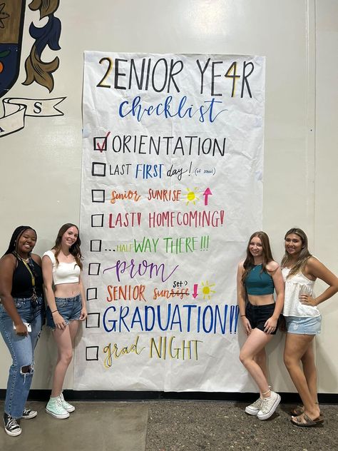 Senior Signing Day Ideas, Asb Event Ideas, High School Homecoming Ideas, Junior Takeover Day Ideas, Grad Week Ideas, 24-25 School Year, Senior Class Poster Ideas, Senior Year Of High School Events, Senior Lounge High School