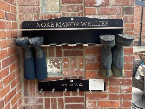 Welly Boot Rack Wooden Boot Holder Wellington Storage - Etsy Outdoor Boot Storage, Dungeon Basement, Welly Rack, Outdoor Shoe Storage, Farm Porch, Boot Hanger, Boot Holder, Boot Jack, Boot Rack