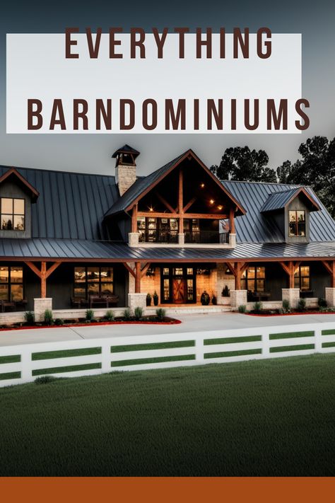 Barndominiums have been gaining in popularity.  The open concept of the structures offer several options.    Learn the pros and cons, costs, and find plans in this post.  Enjoy! Barndominium For Entertaining, Open Floor Plan Barndominium Interior, Open Concept Barndominium Floor Plans, Barndominium Kitchen Open Concept, Open Floor Plan Barndominium, Barndominium Interior Open Floor, Barndo House Plans, Inside Barndominium, Luxury Barndominium