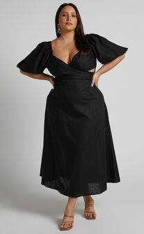 Page 2: Fall Outfits Black A Line Dress, Pretty Midi Dresses, Split Dress Thigh, Plunging Neck Dress, Tie Sleeve Dress, Fitted Bodycon Dress, Cut Out Midi Dress, Wedding Guest Outfits, Weekend Party