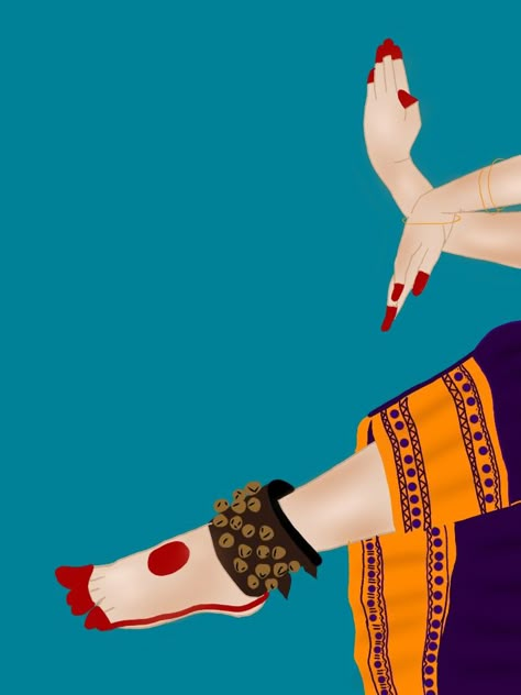 Bharatnatyam Illustration Art, Kathak Aesthetic Art, Classical Dance Wallpaper Aesthetic, Bharatham Drawing, Bharatnatyam Wallpaper, Bharatnatyam Tattoo Ideas, Bharatanatyam Illustration, Dance Mudras Painting, Bharatanatyam Aesthetic Wallpaper