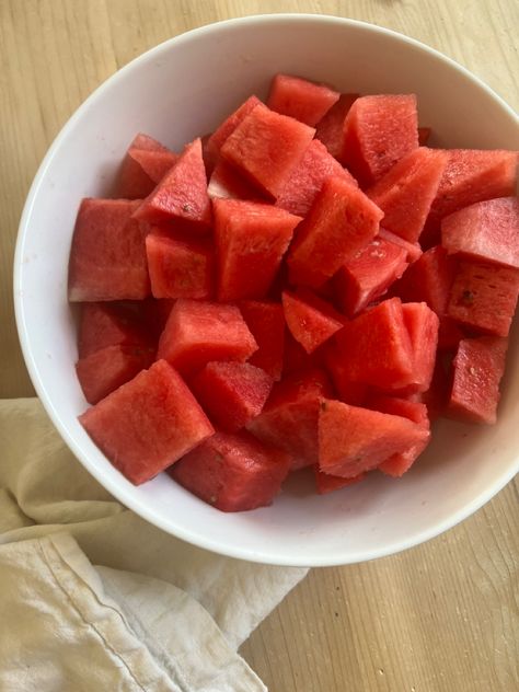 Watermelon summer 🍉 Tiktok Hooks, Watermelon Aesthetic, Watermelon Cubes, Bowl Aesthetic, Cozy Love, Watermelon Summer, Summer Watermelon, Romanticizing My Life, Food Court