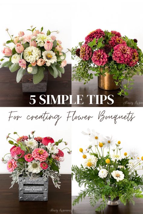 Ever wanted to create your own beautiful flower bouquets? Look no further! 🌹 Stacy Risenmay has 5 simple tips to guide you in crafting the most stunning arrangements, perfect for beginners. 🌺 Head to the blog for all the info! Diy Small Flower Arrangements, Flower Activities, Floral Recipes, What To Plant When, Beautiful Flower Bouquets, Space Flowers, Flower Arranging Tutorial, Cut Flower Arrangements, Floristry Design