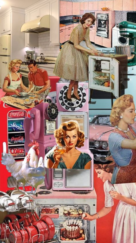 50’s housewife Vintage Housewife Photoshoot, 50s Housewife Aesthetic, Sims 4 Households, Female Intuition, Housewife Aesthetic, 50's Housewife, 50s Housewife, 1950s Housewife, Pink Thanksgiving