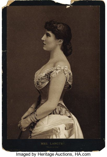 LILLIE LANGTRY PORTRAITS - LOT OF TWO. Considered one of Britain's | Lot #72315 | Heritage Auctions Lillie Langtry, Old West Photos, 1880s Fashion, Wilde Westen, Victorian Photos, Texas History, Neo Victorian, Photographs Of People, Steampunk Costume