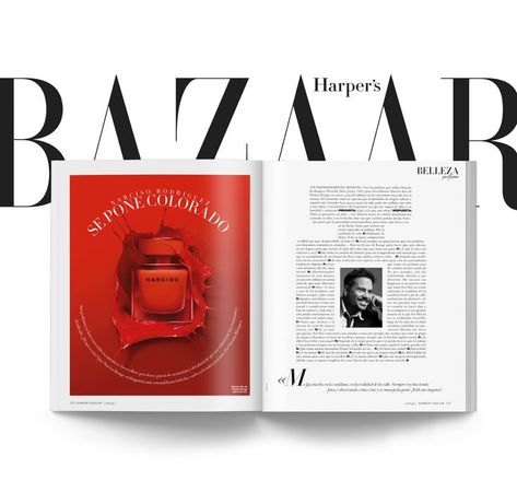 Magazine layout for Harper's Bazaar - Spain Editorial Magazine Cover Design, Types Of Magazines, Bazaar Design, Fashion Magazine Photoshoot, Ad Magazine, Magazine Advertising Design, Bazaar Magazine, Magazine Advertisement, Bazaar Magazine Layout