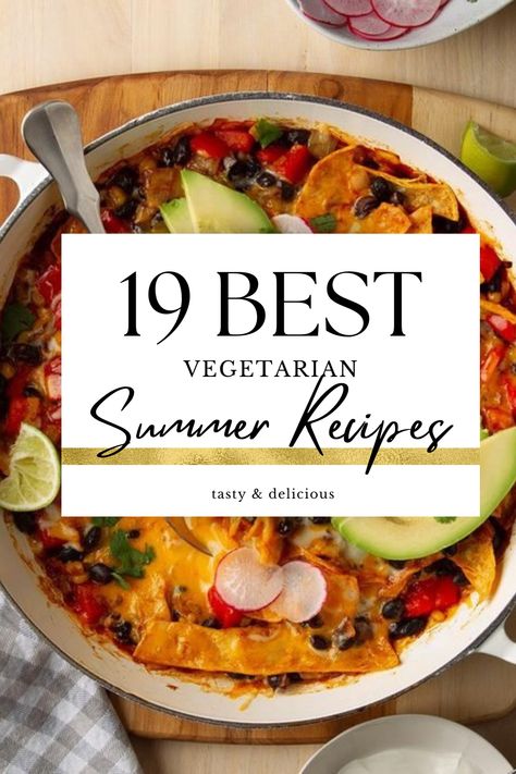 Meatless Main Dishes Healthy, September Vegetarian Meals, Vegetarian Meal For A Crowd, Dinner Idea Vegetarian, Vegetarian Dinner Inspiration, Summer Crockpot Meals Vegetarian, Vegetarian And Vegan Recipes, Summer Vegitaren Recipes Dinner, Late Summer Vegetarian Recipes