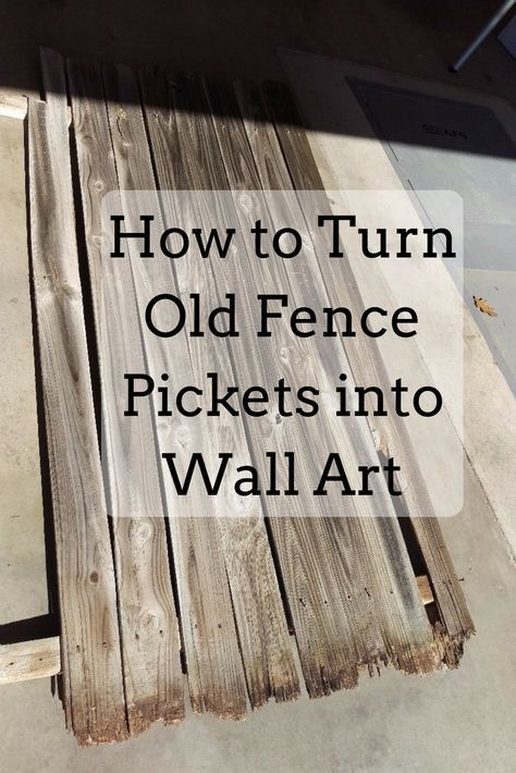 Fence Board Crafts, Picket Fence Decor, Picket Fence Crafts, Old Fence Wood, Old Fence Boards, Fence Picket, Black Fence, Fence Pickets, Concrete Fence