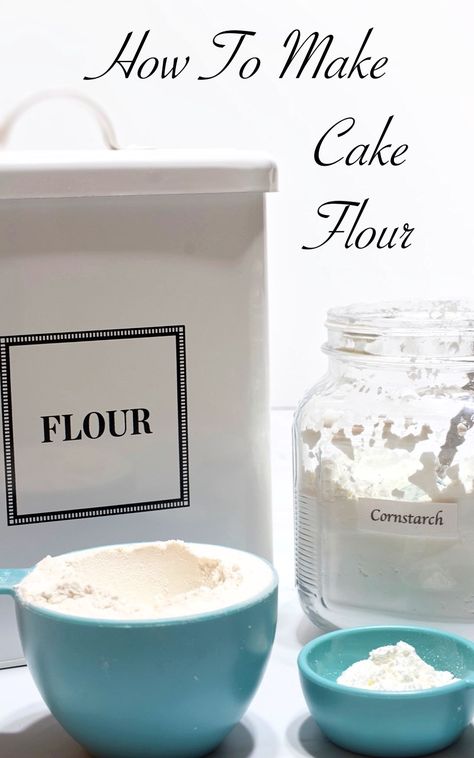 You can make Cake Flour Substitute with just 2 ingredients, all-purpose flour, and cornstarch, and it takes less than 5 minutes.  So don't worry if you get ready to bake a cake and realize you're out of cake flour.  Save this easy tutorial for when you need it. Homemade Cake Flour, Make Cake Flour, My Country Table, Cake Flour Substitute, Fresh Fruit Cake, Flour Substitute, How To Make Caramel, Homemade Frosting, Country Recipes