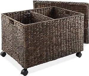 Amazon Pantry Baskets, Rolling Storage Cart, Recycling Sorting, Rolling Storage, Storage Cart, Kitchen Laundry, Water Hyacinth, Pantry Storage, Toy Organization