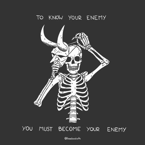 The enemy of my enemy might also be my enemy. I’ve made a lot of enemies. 🧨💣🧨💣🧨 . . . #demonmask #oni #blackwork #blackworkers #tattoo… Enemy Wallpaper, Skull Quotes, Skeleton Baby, Skeleton Artwork, Know Your Enemy, Skull Quote, Skeleton Drawings, 404 Pages, Rick Y Morty