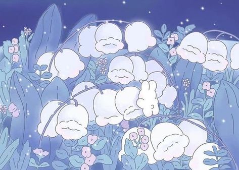 Blue Aesthetic Desktop, Hydrangea Illustration, Pastel Blue Aesthetic, Minimal Illustration, Arte Do Kawaii, Cute Blue Wallpaper, Soft Gamine, Cute Laptop Wallpaper, Desktop Wallpaper Art