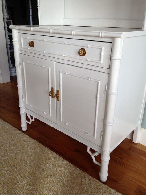 Bamboo Furniture Makeover, Large End Table, Bamboo Cabinets, Lingerie Chest, French Style Homes, Bamboo Furniture, Chinoiserie Chic, Coastal Living Room, Tiny House Interior