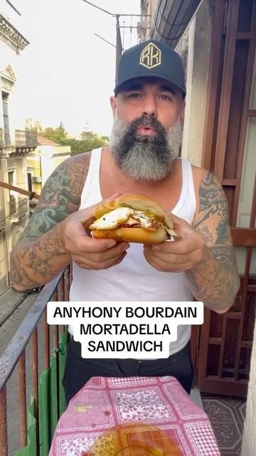 Anthony Bourdain Mortadella Sandwich, Mortadella Sandwich, Tv In Kitchen, Moving To Italy, Anthony Bourdain, Pork Sandwich, Food Tours, Wrap Sandwiches, Sandwiches