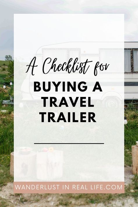 Have you always wanted to buy an RV or Travel Trailer but don't know where to start? There are so many things to consider! Use this handy checklist when making your buying decision. It includes what to look for when buying your RV and even things to be aware of when determining towing capacity of your tow vehicle. Explore this summer in your new RV after being very thoughtful about your decision to buy. Summers are always best spent traveling in an RV or camper! Trailer Essentials, Camper Checklist, Trailer Camping Hacks, Casita Camper, Travel Trailer Hacks, Travel Trailer Organization, Travel Trailer Ideas, Shopping Checklist, Rv Traveling