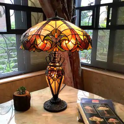 Table Lamps | Find Great Lamps & Lamp Shades Deals Shopping at Overstock Stained Glass Lampshades, Bedroom Props, Fancy Lamps, Fancy Lamp, Teapot Lamp, Beautiful Chandeliers, Victorian Library, Lampe Art Deco, Lamp Brown