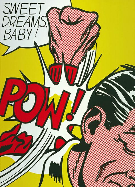 Pop Art Roy Lichtenstein, American Pop Art, Roy Lichtenstein Pop Art, Lichtenstein Pop Art, Sweet Dreams Baby, Pop Art Movement, Pop Art Comic, Art Ancien, Roy Lichtenstein