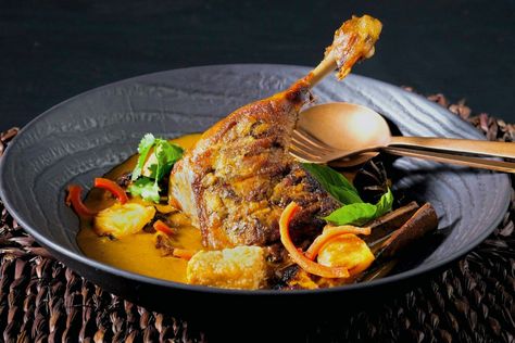 Thai Platter, Sous Vide Duck, Massaman Curry Recipe, Charred Pineapple, Confit Duck Leg, Confit Duck, Duck Curry, Braised Duck, Massaman Curry