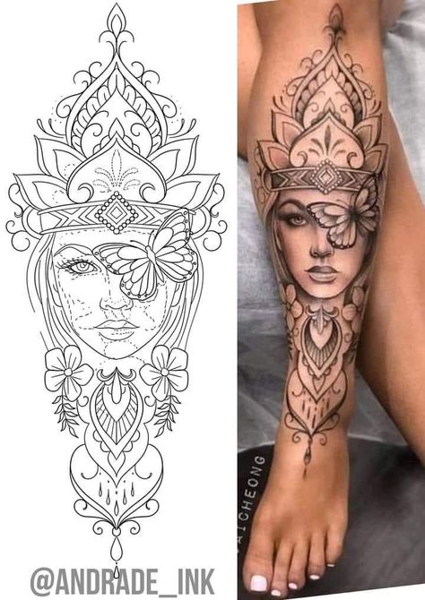 Female Half Leg Sleeve Tattoo, Women’s Half Leg Sleeve, Leg Sleeve Mandala Tattoo, Thick Woman Tattoo, Female Thigh Tattoos For Women, Leg Shin Tattoo Women, Full Sleeve Leg Tattoos Women, Arm Sleeve Tattoos For Women Stencil, Leg Tattoo Mandala