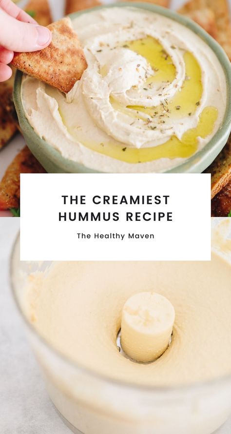 No Garlic Hummus Recipe, Beat Hummus Recipe, Copycat Sabra Hummus Recipe, Homemade Hummus With Tahini, Easy Hummus Recipe With Tahini, Hummus With Greek Yogurt, Cava Hummus Recipe, Whipped Hummus Recipe, Pita Jungle Hummus Recipe