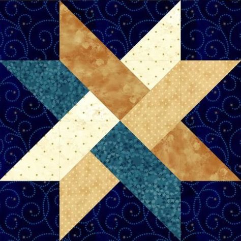 Weave Star Block - Free Quilt Pattern Quilt Cards, Quilt Blocks Patterns, Barn Quilt Patterns, Quilting Blocks, Star Quilt Blocks, Quilt Squares, Star Quilt Patterns, Star Blocks, Quilt Block Pattern