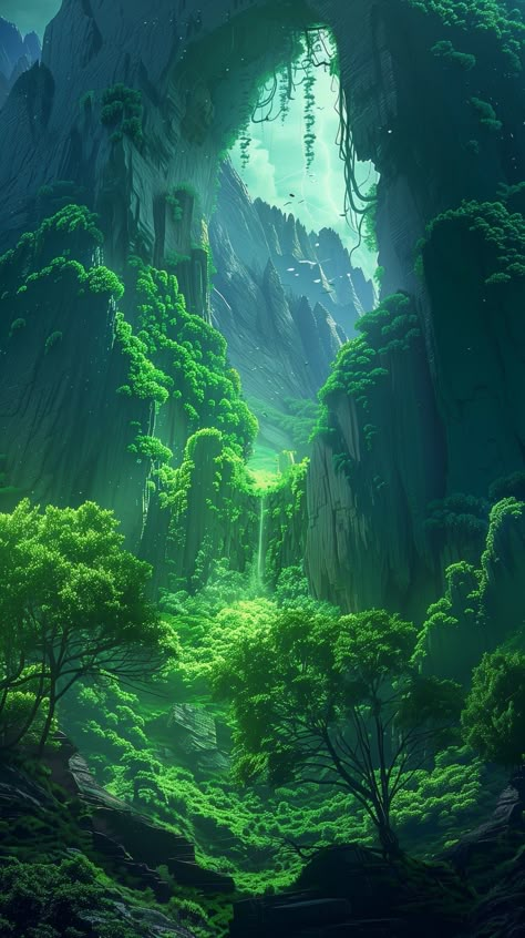 Best Nature Wallpapers, Fantasy Forest, Pretty Landscapes, Fantasy Places, Cool Wallpapers Art, Landscape Drawings, Fantasy Art Landscapes, Jolie Photo, 판타지 아트