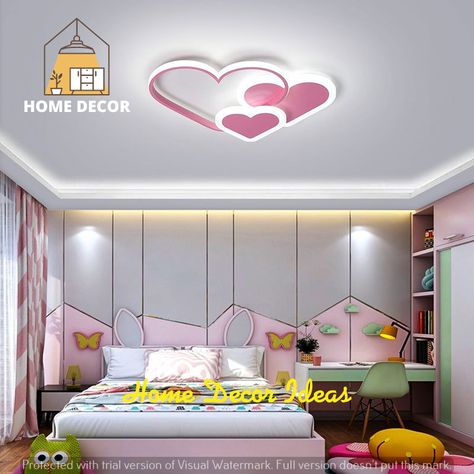 Acrylic Lighting, Romantic Bedroom Design, Heart Lamp, Design Ložnic, Childrens Lamps, Ceiling Design Bedroom, White Light Bulbs, Lighting Lamp, Lamp Modern