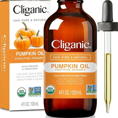 Cliganic Organic Pumpkin Seed Oil, 100% Pure - For Face & Hair | Natural Cold Pressed Unrefined $9.99 ($2.50 / Fl Oz) link to ( Amason ) #pinterest #amason #health #fellgood #justbreathe #diet #nutrition #cliganic Oiling Hair, Hair Fall Oil, Diy Witch, Pumpkin Oil, Healthy Natural Hair Growth, Witch Supplies, Skin Oil, Hair Oils, Pumpkin Seed Oil