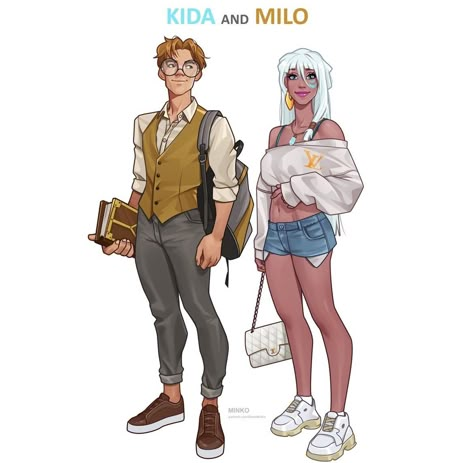 Atlantis Fanart, Milo And Kida, Atlantis The Lost Empire, Disney Princess Fashion, Disney Day, Cartoon World, Modern Disney, Disney Couples, Disney Fan