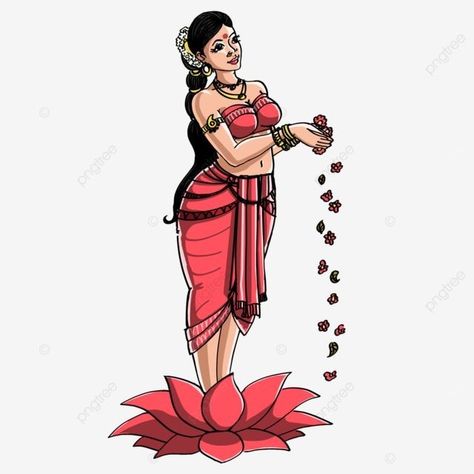 Welcome Lady Images, Indian Apsara, Welcome Clipart, Welcome Png, Hands Flowers, Marriage Wall Art, Namaste Art, Flowers Lotus, Welcome Images