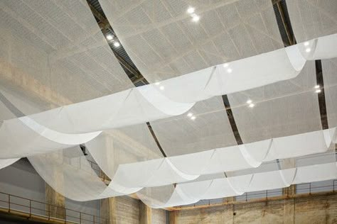 Gallery of The Canopy Spatial Installation / ETH Zurich - 11 Fabric On Ceiling, Spatial Installation, London Mosque, Ceiling Fabric, Yoga Room Design, Architecture Ceiling, Henry Wilson, Eth Zurich, Fabric Ceiling