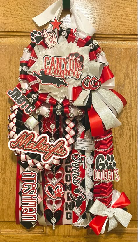 canyon homecoming mum
homecoming mum
red homecoming mum
small homecoming mum
hoco mum Homecoming Mum Charms, Red And White Homecoming Mums, Red Black White Homecoming Mums, Red Black And White Homecoming Mums, Homecoming Mum Inspiration, Red And Black Mums Homecoming, Freshman Homecoming Mum, Homecoming Mum Cutouts, Small Mums For Homecoming