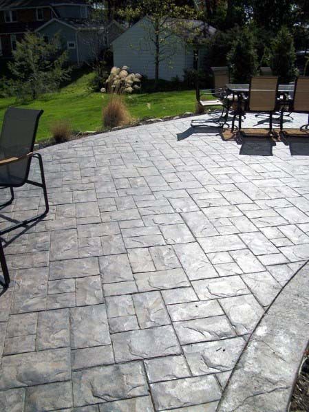 Top 50 Best Stamped Concrete Patio Ideas - Outdoor Space Designs Stamped Concrete Patio Designs, Yard Path, Cement Patio, Brick Patio, Concrete Patios, Concrete Patio Designs, Patio Pavers Design, Deck Steps, Outdoor Space Design