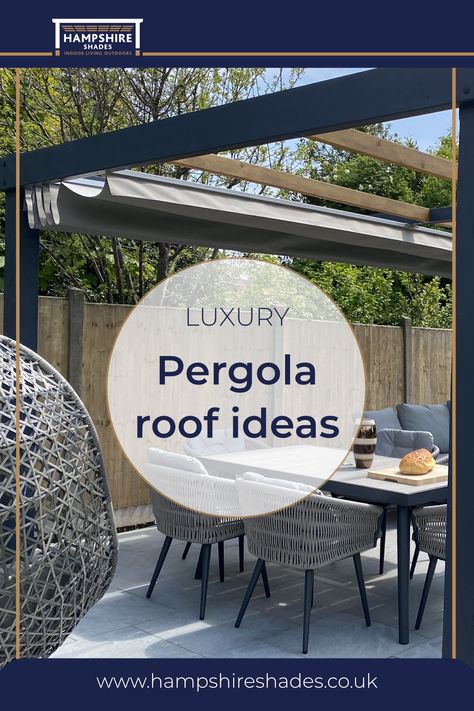 You’ve finally got the perfect pergola for your space, but you might want to protect your investment with these pergola roof ideas. Roofs for pergolas can come in the form of solid metal slats, or as a retractable pergola canopy. #pergolas Pergola Roof Ideas, Pergola With Retractable Canopy, Pergola Roof, Retractable Pergola Canopy, Retractable Shade, Roof Ideas, Retractable Pergola, Retractable Roof, Replacement Canopy