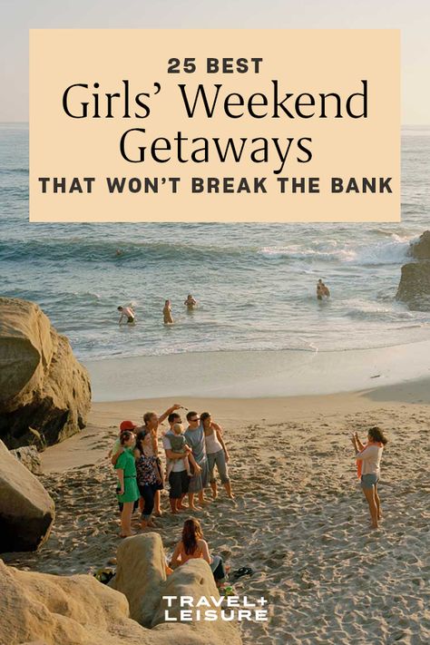 Friend Trips, Mom Getaway Ideas, Bachelorette Getaway Ideas, Long Weekend Vacation Ideas, Weekend Trip Ideas, Girls Road Trip Ideas, Girls Getaway Weekend Ideas, Girls Beach Trip Ideas, Fun Girls Weekend Ideas