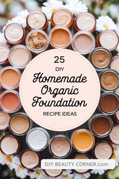 25 Best DIY Homemade Organic Foundation Recipe Ideas Diy Cream Foundation, Natural Makeup Ingredients, Diy Natural Foundation, Make Your Own Cosmetics, How To Make Your Own Foundation, Plant Based Makeup, Homemade Natural Makeup, Diy Natural Makeup Recipes, Diy Foundation Liquid Homemade