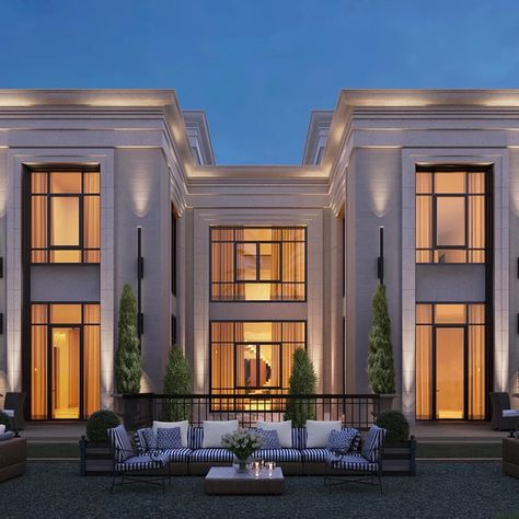 Modern Palace, Classic Villa Exterior, New Classic Villa, Classical Villa, Villa Exterior Design, Villa Exterior, Classic House Exterior, Classic Villa, Classic House Design