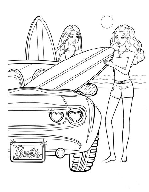 Barbie Life In the Dreamhouse Coloring Pages – From the thousand images online in relation to barbie life in the dreamhouse coloring pages , we picks the best series along with best resolution only for you all, and now this pictures is one of images choices in this greatest graphics...  #cartoon #coloring #pages Sleeping Beauty Coloring Pages, Belle Coloring Pages, Barbie Beach, Beach Coloring Pages, Family Coloring Pages, Barbie Drawing, House Colouring Pages, Barbie Coloring, Barbie Coloring Pages