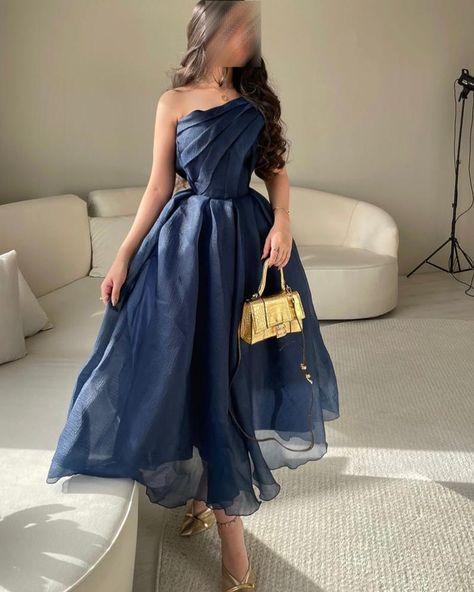 Dresses With Pleats, Navy Blue Prom, Navy Blue Prom Dress, Formal Party Dresses, Tea Length Prom Dress, Blue Prom Dresses, Navy Blue Prom Dresses, Dress With Pleats, Elegant Outfits