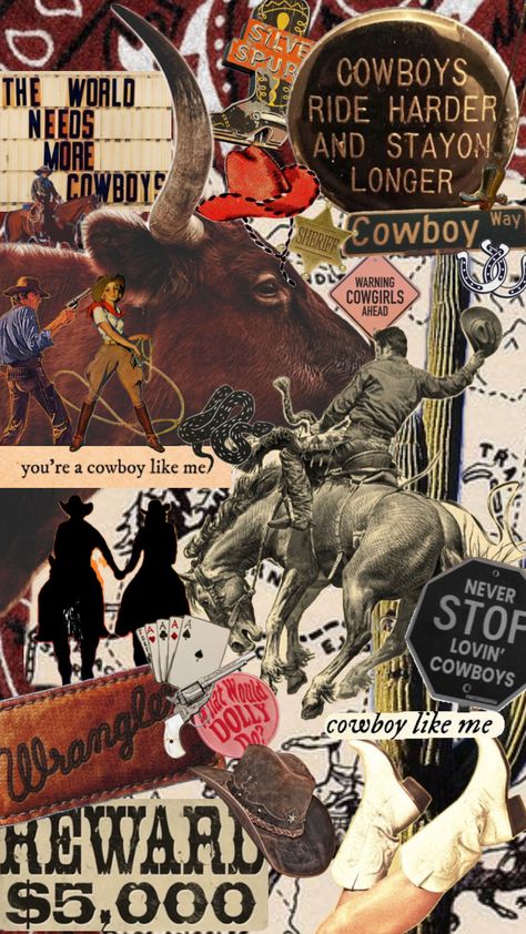 #quotes #cowboy #vintage #art #vibes #cowgirl #cow Retro Cowboy Aesthetic, Vintage Cowgirl Aesthetic, Cowgirl Background, Wild Wild West Party, Cowboy Collage, Hoedown Throwdown, Vintage Western Aesthetic, Wallpaper Western, Western Aesthetic Wallpaper