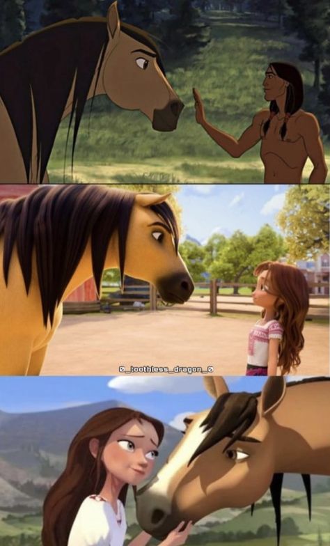 Spirit Riding Free Lucky And Javier Fanart, Horse Eating Grass Drawing, Spirit Riding Free Fanart, Spirit Riding Free Aesthetic, Spirit As A Human, Spirit And Rain As Humans, Spirit X Rain, Family With Horses, Spirit And Lucky