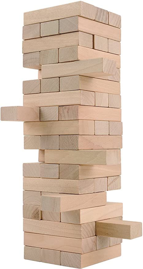 Amazon.com: CoolToys Timber Tower Wood Block Stacking Game – Original Edition (48 Pieces): Toys & Games Timber Tower, Family Games For Kids, Stack Game, Tower Games, Wooden Building Blocks, Kids Blocks, Wedding Guest Book Alternatives, Classic Games, Wooden Blocks