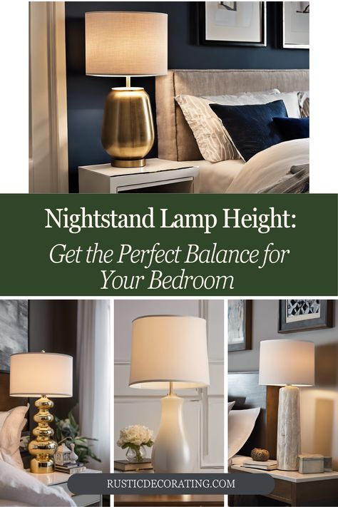 End Table Lamps Bedroom, Lamps For Bedside Table, Lamp Height For Nightstand, Nightstand Decoration Ideas, Lamp Size For Nightstand, Bedside Lamp Aesthetic, Bedroom Lamps Ideas, Nightstand Lamps Bedroom, Bedside Lamps Ideas Bedrooms