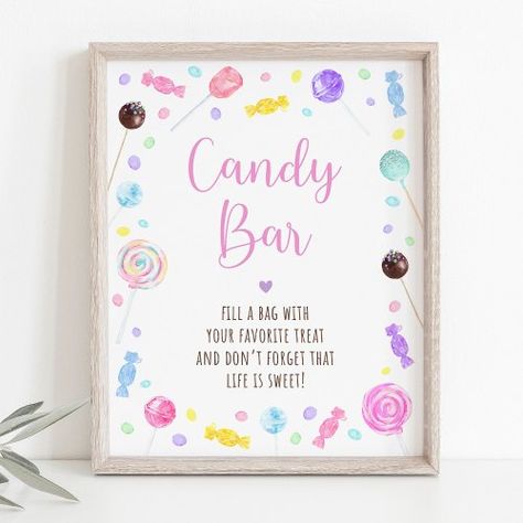 $12.35 | Candy Bar Lollipop Sweet Shop Birthday Sign #sweet one birthday, candy shop birthday, sweet shop birthday, lollipop birthday, girl candy party, candy party, candy shop party, candy land birthday, two sweet birthday, candy bar party sign Candyland 3rd Birthday Party, Two Sweet Party 2nd Birthday Table Decorations, Pastel Food Table, Candy Store Birthday Party, Two Sweet Candy Birthday Party, Candy Dance Theme, Candyland Favors Ideas, Sweet Sassy Birthday Party, Candy Bar Sign Ideas