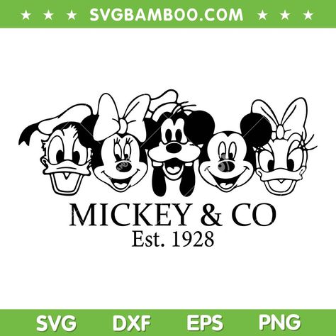 Mickey And Co Svg, Mickey And Friends Svg, Disney Png Free, Cricut 2023, Minnie Tattoo, Disney With Kids, Free Disney Svg Files, Disney Vinyl, Mickey Mouse Themed Birthday Party